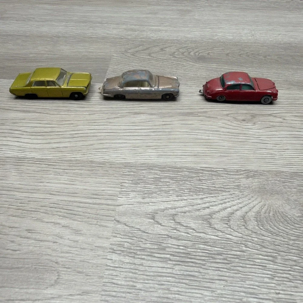 Matchbox Lesney No. 65 Jaguar 3.4 Litre, No. 28 Jaguar MK10, No.36 Opel Diplomat